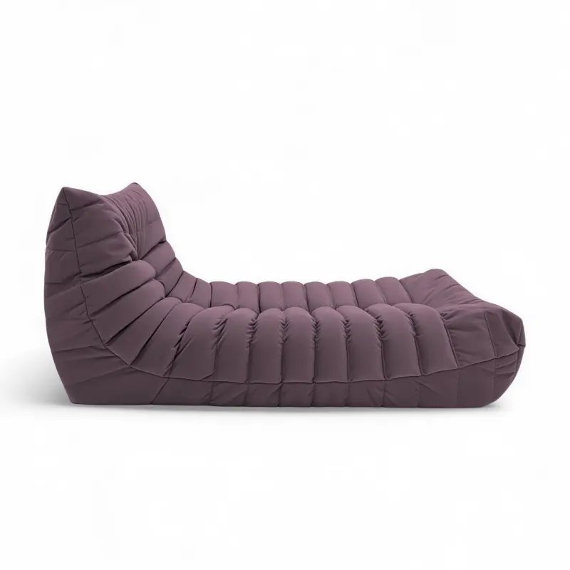Бескаркасное кресло-шезлонг Француз BeanBag 90*45 / микровелюр, Сирень_preview_2