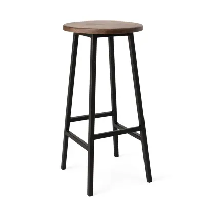 Стул полубарный SMH-63 DD, дуб мореный/черный фотография