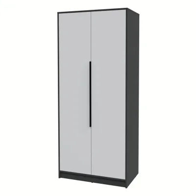 Шкаф КОНЦЕПТ КТ-Ш2, к.Антрацит/ф.Серый  (В2128хШ918хГ547мм) фотография