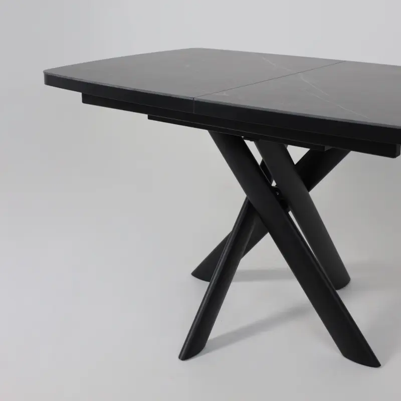 Стол LEONEL-130, раздвижной 130(165)х85, STONE BLACK ST CER/Черный_preview_13