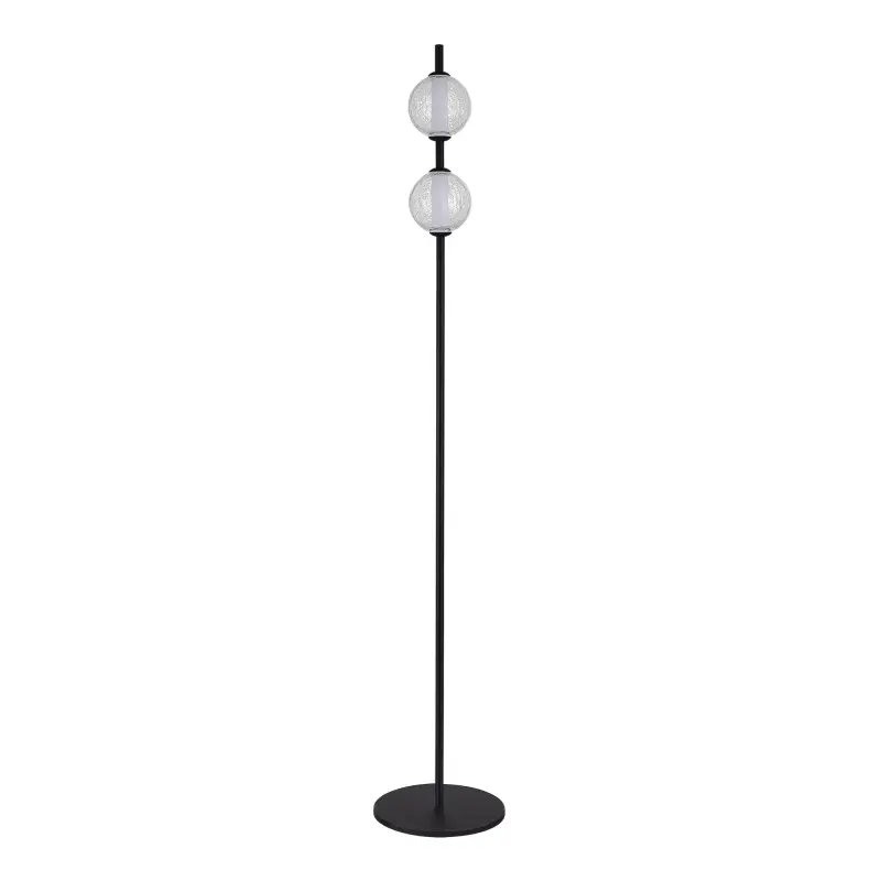 Светильник напольный ST-Luce Черный/Прозрачное кракелированное стекло LED 2*8,5W 3000K PEEK_preview_2