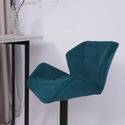 Кресло барное BERLIN GB, Velutto 20 бирюзовый велюр/черный_10