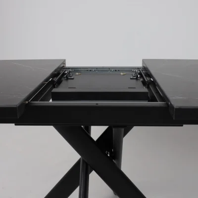 Стол LEONEL-130, раздвижной 130(165)х85, STONE BLACK ST CER/Черный_15