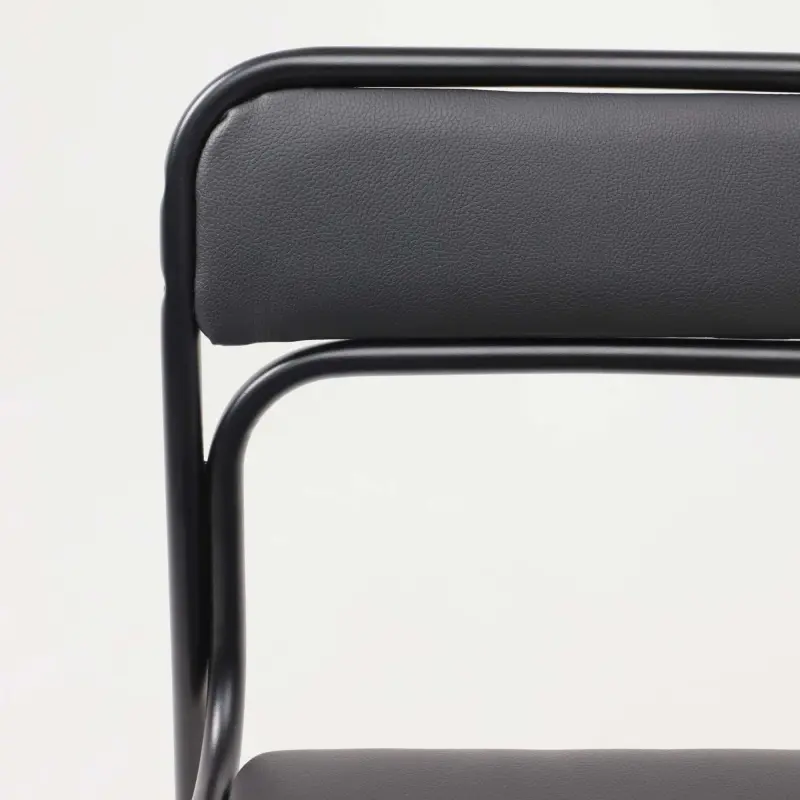 Стул на раме ASCONA BLACK V-4, кожзам, черный, ECONOM_preview_7
