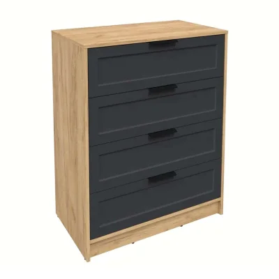 Комод КОНЦЕПТ Тренд КТ-К80, к.Дуб золотой/ф.Пепел  (В1020хШ800хГ451мм)_2