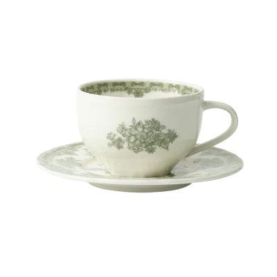 Чайный набор BLOSSOM, керамика, зеленый, кружка 250мл + блюдце фотография