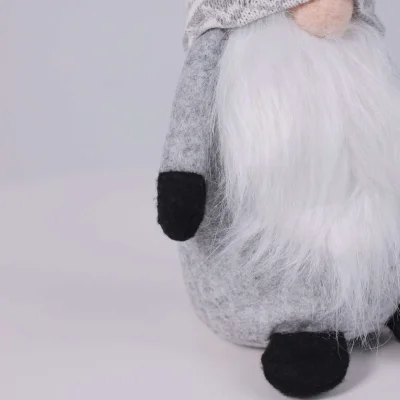 Интерьерное украшение "Гном с орнаментом", 40см, серый (RY-123)_9