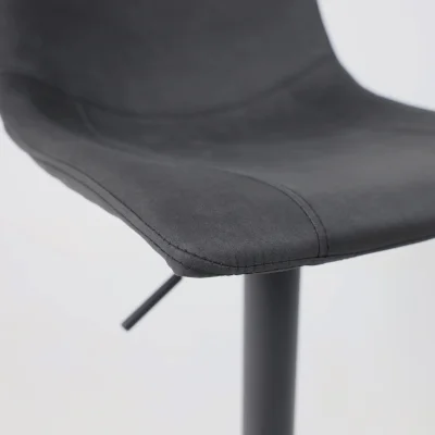 Стул барный BEN, ткань,  черный/черный_16