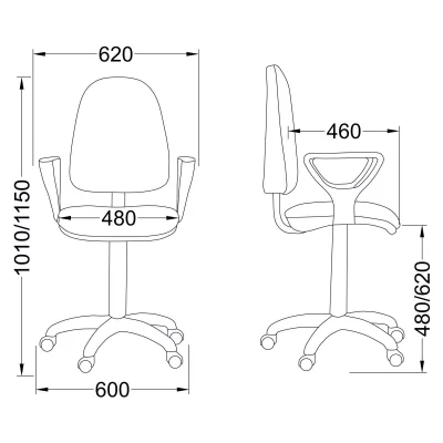 Кресло Престиж+ (Кожа иск., PV, 1 (черный), г/п 140, ПВМ, PL 600, гольф, ролик ст.)_5