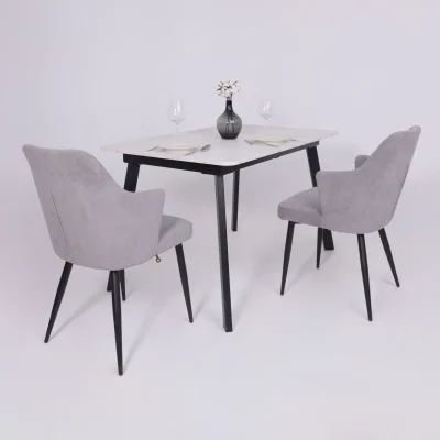 Стол AV 1209/1, ЛМДФ, раздвижной 1200(1600)*800 Азул Оникс/черный_4