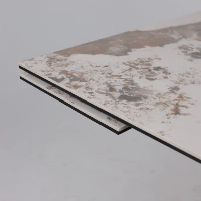 Стол AV 2122, МДФ+керамика, раздвижной 1400 (2000)*850 белый, глянцевый PANDORA/черный_14