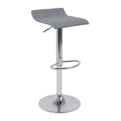 Стул барный SLIM, серая ткань XC188-5/хром фотография