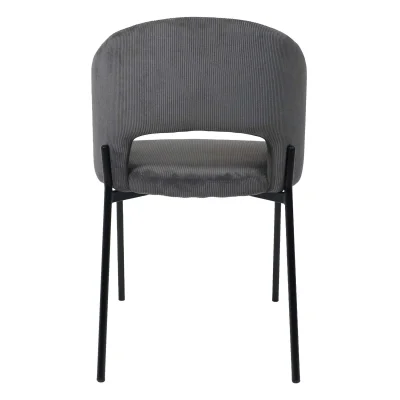 Стул ELSA, серый велюр Fjord15/черный_7