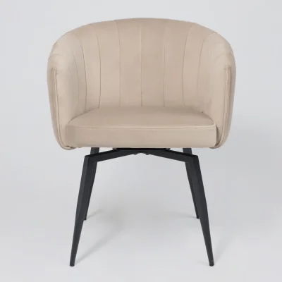 Кресло MELON, поворотное, бежевый велюр/черный_16