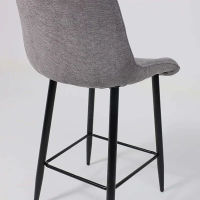 Стул BARON, барный, серый микровелюр CD2302-26/черный_16