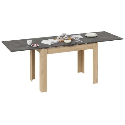 Стол раздвижной ПРОМО Тип 4, 1100(2098)*670, ателье темный/дуб крафт золотой_5