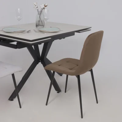 Стул AV 406-N, шоколадный бархат Confetti chocolate/черный_5