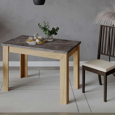 Стол раздвижной ПРОМО Тип 4, 1100(2098)*670, ателье темный/дуб крафт золотой_6