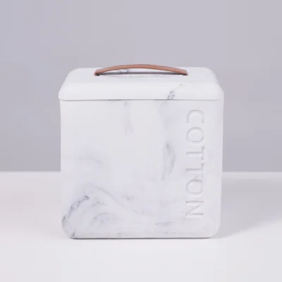 Контейнер декоративный NOVA, белый мрамор_2