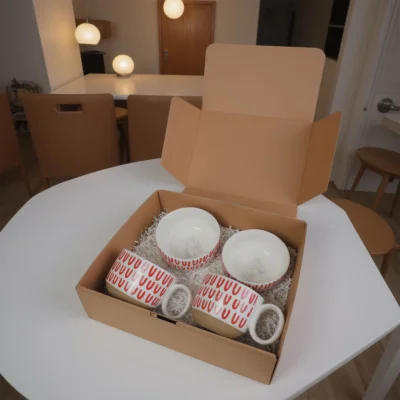 Подарочный бокс №6 (Чашка (2 шт.) + Миска-Боул (2 шт.) + Подарочная упаковка)_3