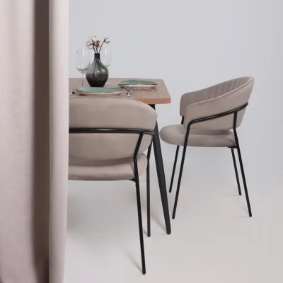 Стул AV 433, светло-коричневый бархат H-61/черный_4