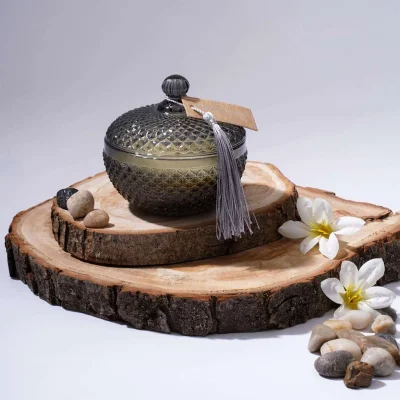 Ароматическая свеча TOBACCO & VANILLA в стекле, Д90 Ш90 В80_2