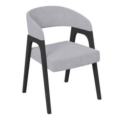 Кресло ТЕХАС, светло-серый №210 Велюр Jercy silver/черное дерево фотография