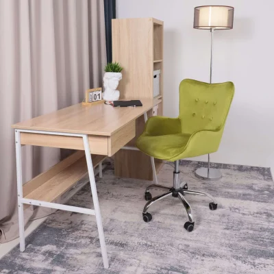 Кресло поворотное BELLA, велюр/оливковый_13