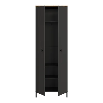 Н.м. "SAN GIMIGNANO" шкаф SZF2D/70, к.Антрацитовый+Дуб нокс/ф.Антрацитовый+Готика_3