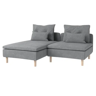 Модуль кушетка Линту + кресло Линту Prince Ash, серый фотография