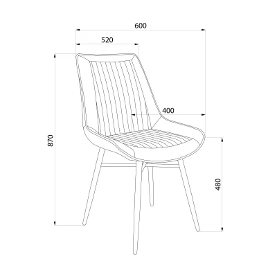 Стул Devis, бежевый велюр Bluvel 38/черный_16