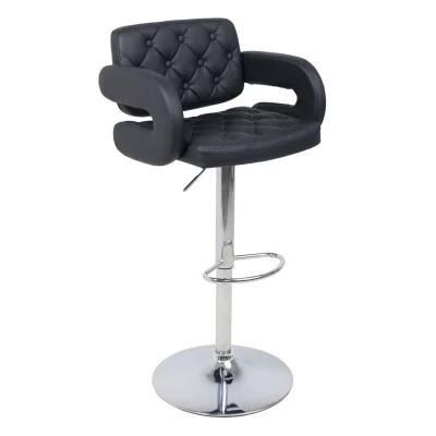 Кресло барное ELTON, экокожа, черный/хром фотография