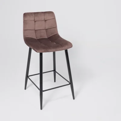 Стул барный MIA, коричневый велюр HLR49/черный_8