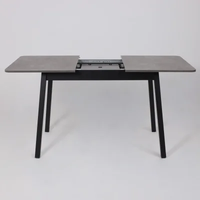 Стол TIRK RADIAL-110, раздвижной 110(142)х70, Дымчатая керамика/Чёрный_21