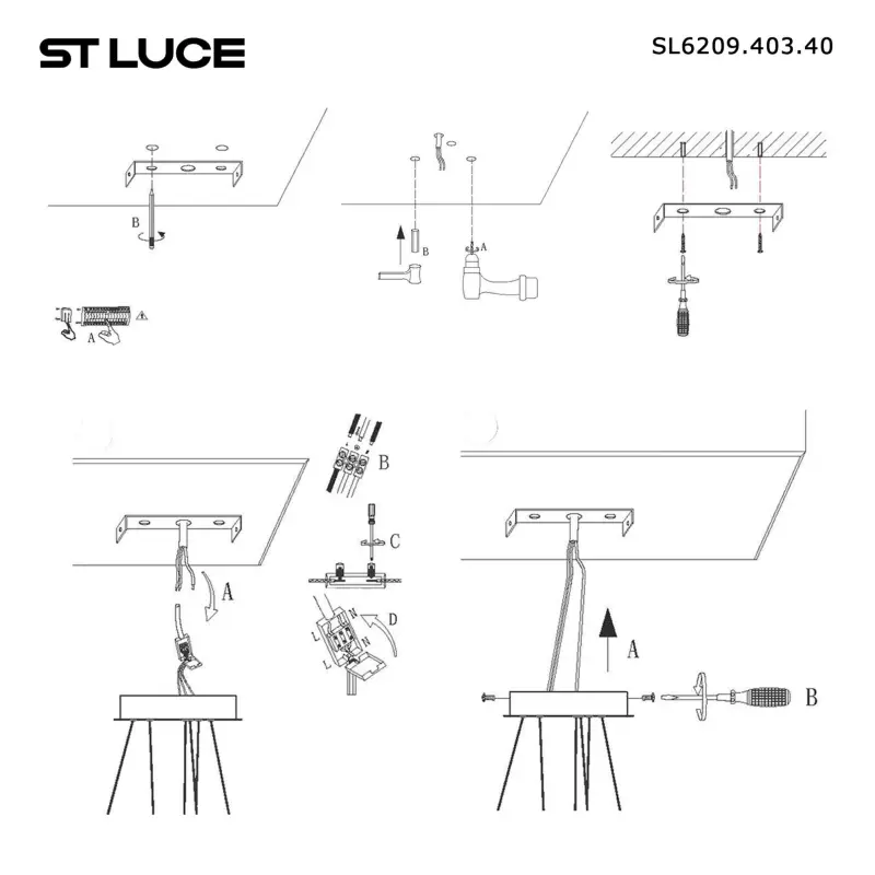 Светильник подвесной ST-Luce Черный/Черный, Белый LED 1*40W 3000K ORIONE_preview_3