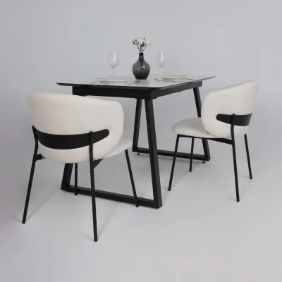 Стул AV 496, кремовая рогожка Wellton 000/черный_4