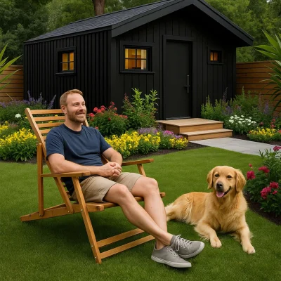 Кресло-шезлонг с подлокотниками DYATEL сиденье из дерева сосна (цвет дуб)_2