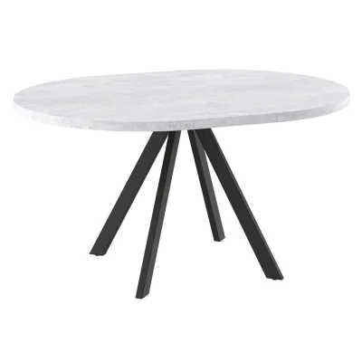 Стол RONDO М-100, круглый раздвижной 100(135), СЕРЫЙ СЛАНЕЦ/Черный_2