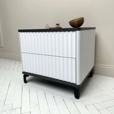 Стол-консоль SHTABE ROYAL 5003 эко, Белый-Металл Бруклин-Черный_5