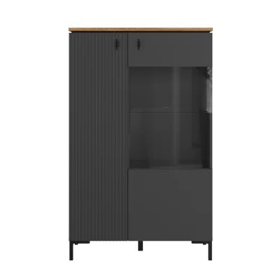 Н.м. "SAN GIMIGNANO" шкаф REG1D1W/140, к.Антрацитовый+Дуб нокс/ф.Антрацитовый+Готика_2