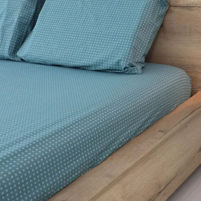 Простыня 200*220 см Зелёный горошек IM1025 (поплин) фотография