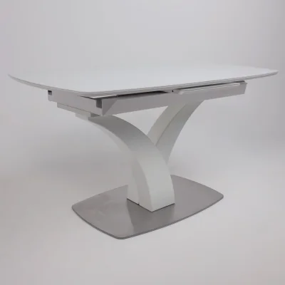 Стол НОТР ДАМ MODERNE, стекло Optiwhite 1400(1800)*850, Белый/Белый Муар_10