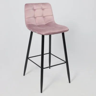 Стул STELLA, барный, пыльная роза велюр HLR25/черный_10