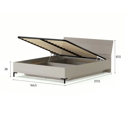 Н.м. "DOMENICA" кровать LOZ160х200 с подъемным механизмом без основания, к.Глиняный серый/ф.Глиняный серый_8