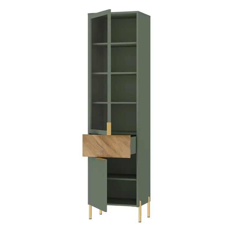 Н.м. "SIENA" шкаф REG1W1D1S, к.Дымчатый зеленый/ф.Дымчатый зеленый+Дуб вотан_preview_3