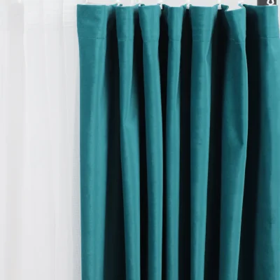 Штора "Бархат" 2х2,7м  на ленте, цвет морской волны (арт.5018-09) фотография