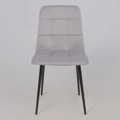 Стул AV 406-N, светло-серый бархат H-09/черный_12