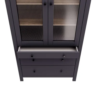 Шкаф с витриной САГА 90 МОРУ, серый/ясень (2.08.16.250.15 RU)_4