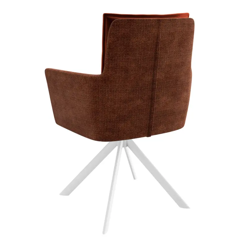 Стул POSH-R 360, g08 TERRACOTTA шенилл lux - d15 TERRACOTTA LUX\белый_preview_2