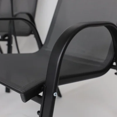 Комплект садовой мебели SUNBEAM (стол 1шт, 6 кресел, зонт 1шт), серый/черный_17